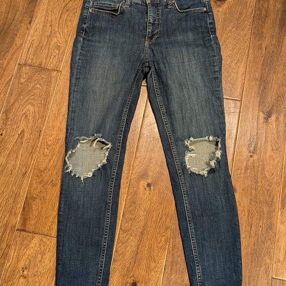Free People distressed denim jeans size 28 in GUC - Picture 1 of 5